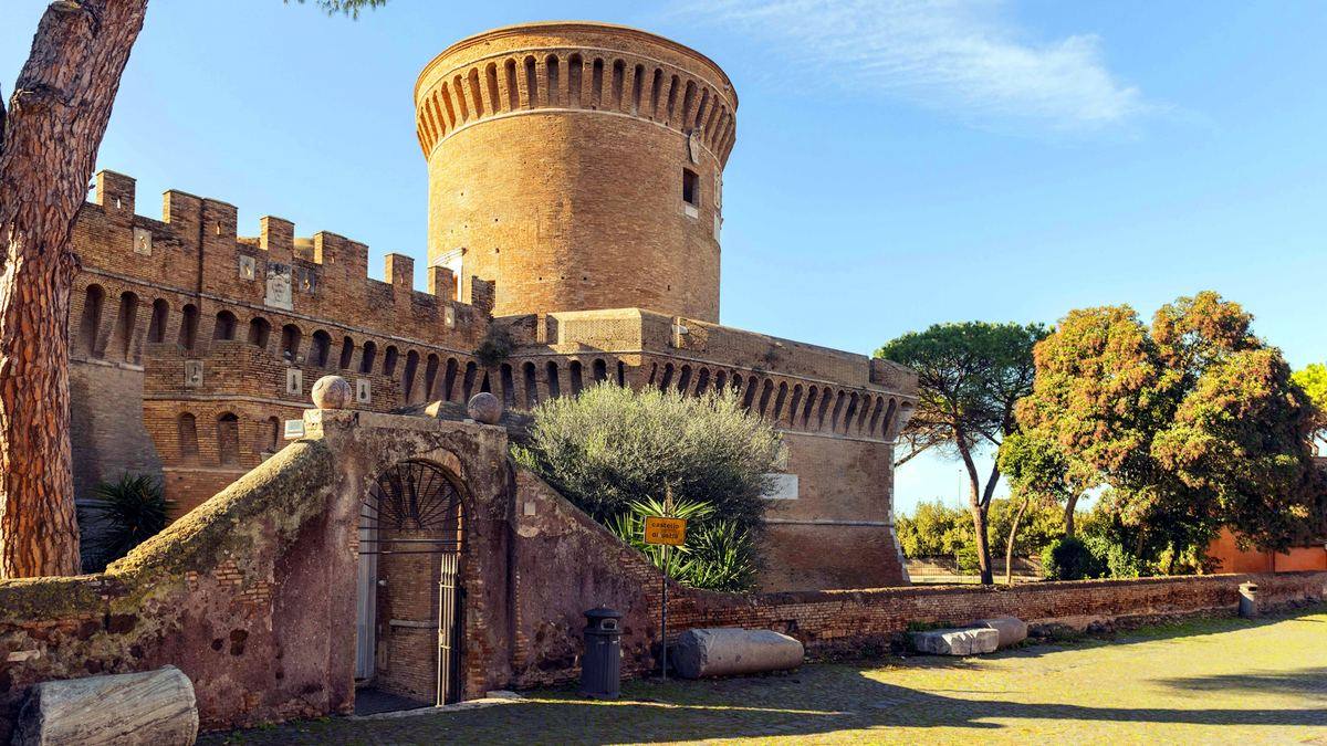 The Castle of Julius II in the medieval village of Ostia Antica