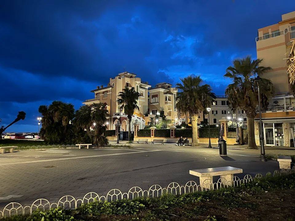Piazza Anco Marzio in the evening
