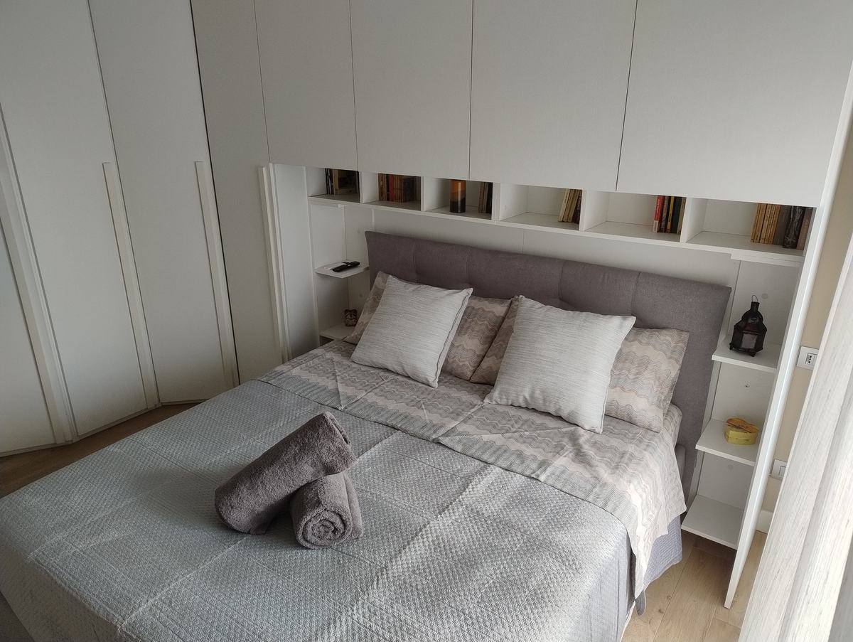 Bedroom with built-in wardrobes